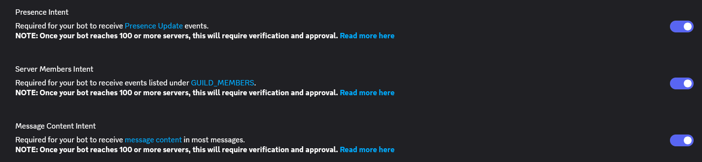 Discord Bot Intents